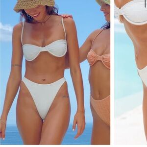 Wave babe tropez white shimmer bikini size L